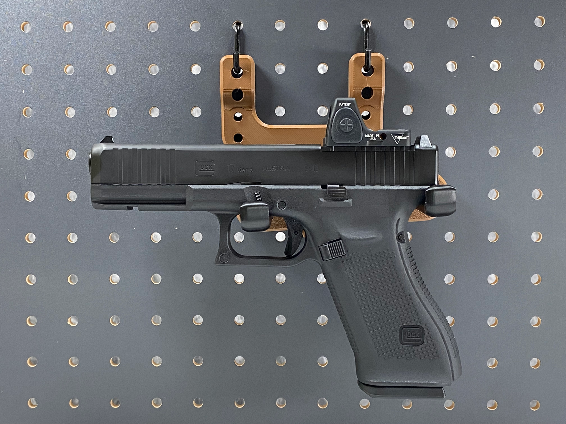Multi-Angle Pegboard Handgun Hook (Airsoft)