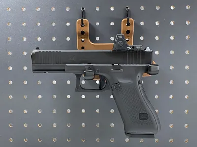 Multi-Angle Pegboard Handgun Hook (Airsoft)