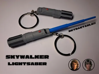 Skywalker Lightsaber keychain (Retractable)