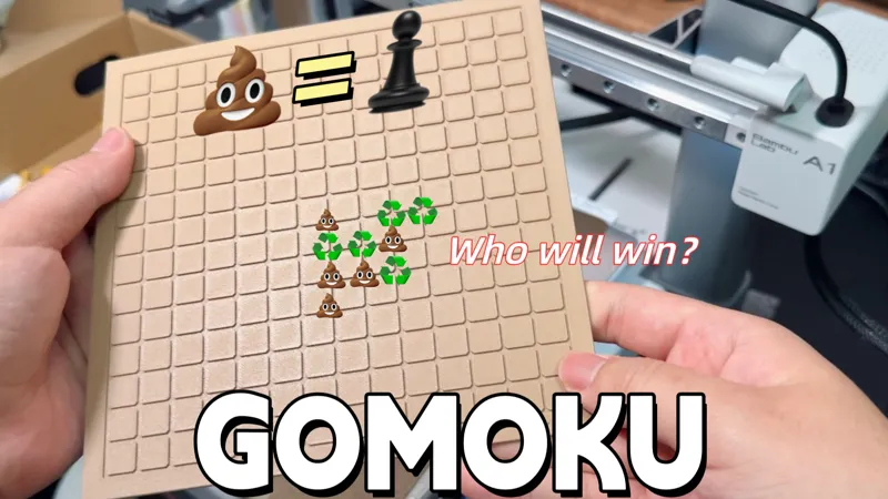 GOMOKU chess board 五子棋，3mm thick，chess piece=poop