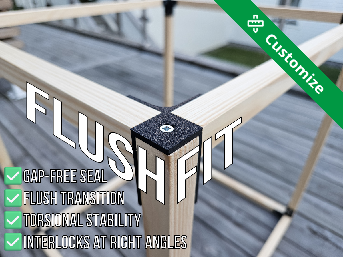FlushFit Corner Bracket (No Gaps! No Wobble!)