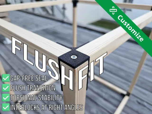 FlushFit Corner Bracket (No Gaps! No Wobble!)