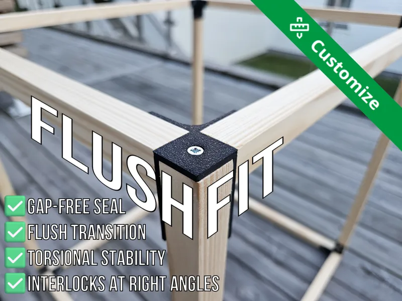 FlushFit Corner Bracket (No Gaps! No Wobble!)