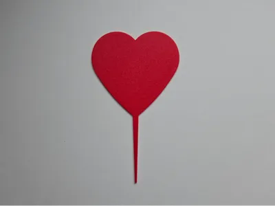Big heart cake topper