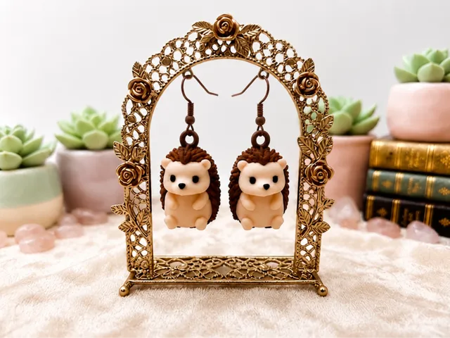 Cute Hedgehog Dangle Earrings