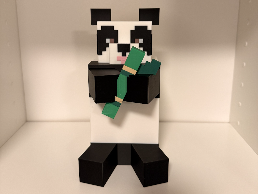 Minecraft Panda with bamboo - no AMS & AMS