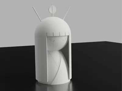 Minimal Geisha Figurine