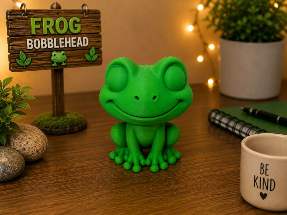 Estante o repisa: Frog Bobblehead. Referencia del modelo original.