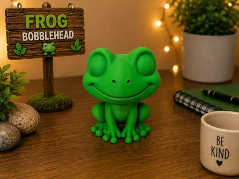 Estante o repisa: Frog Bobblehead — referencia de MakerWorld