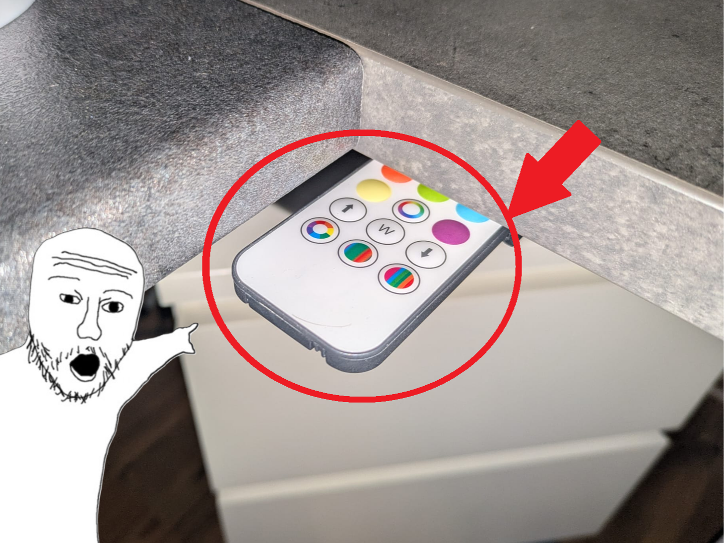 invisible LED remote holder - 1
