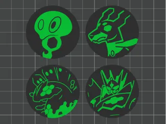 Single Border Color Zygarde Coin Set