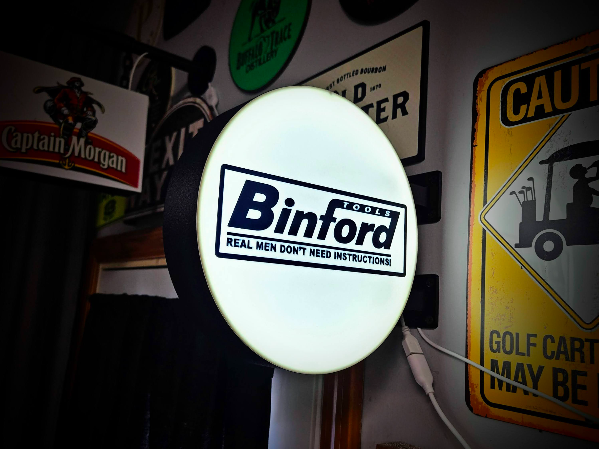 Binford Tools 2-Sided LED Lightbox Wall Sign