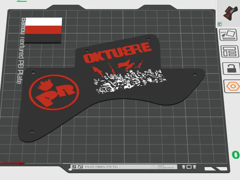 Pickguard OKTUBRE para Les Paul Jr 2 p90
