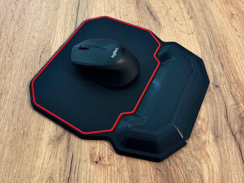 Modular Ergonomic Mouse Pad with Wrist Rest–No AMS