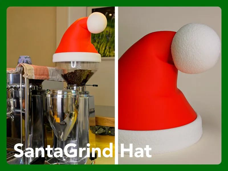 SantaGrind Hat –Festive Hopper for Coffee Grinders