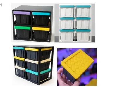 Teeny Tote Bin + Mini HDX Tote Bin + Racks