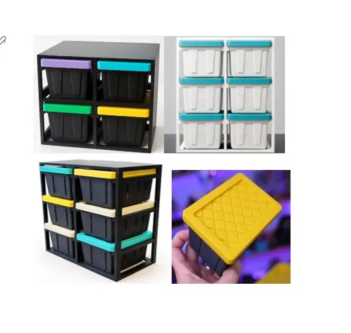 Teeny Tote Bin + Mini HDX Tote Bin + Racks view 2
