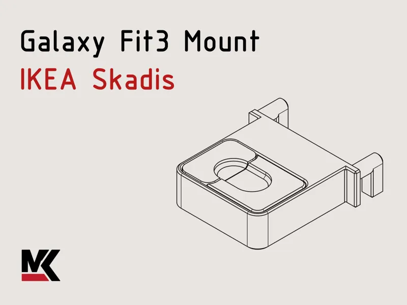 Galaxy Fit3 Charging Mount for IKEA Skadis
