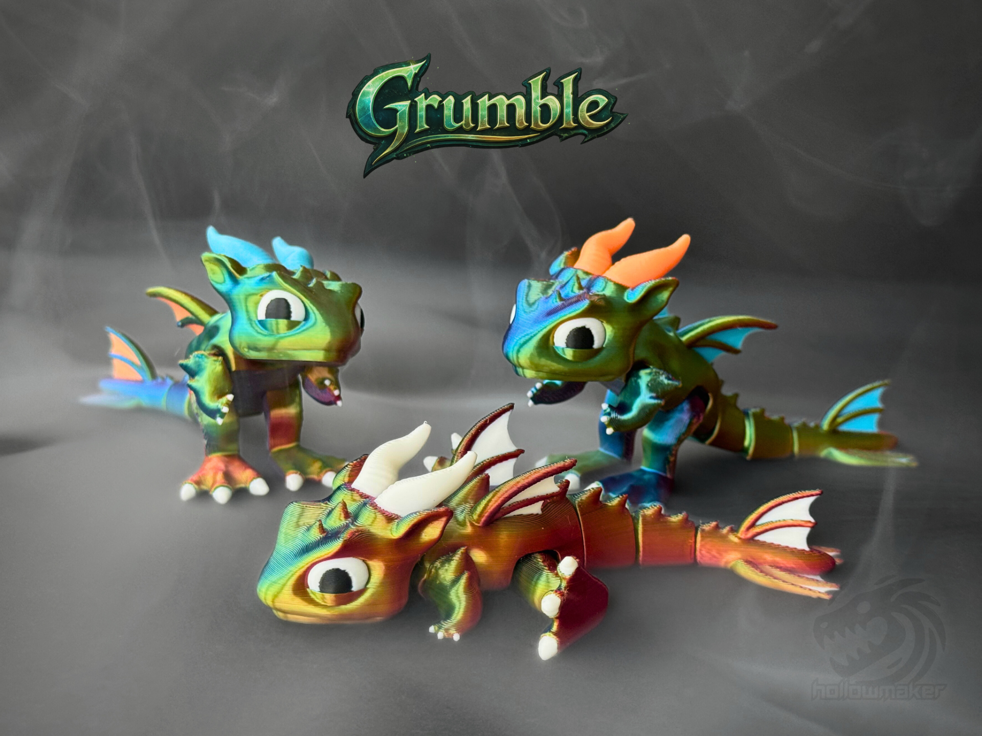 Grumble - Standing Articulated Dragon