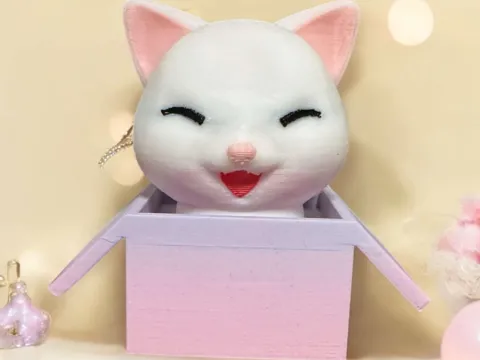 Cat in the box fidget clicker toy