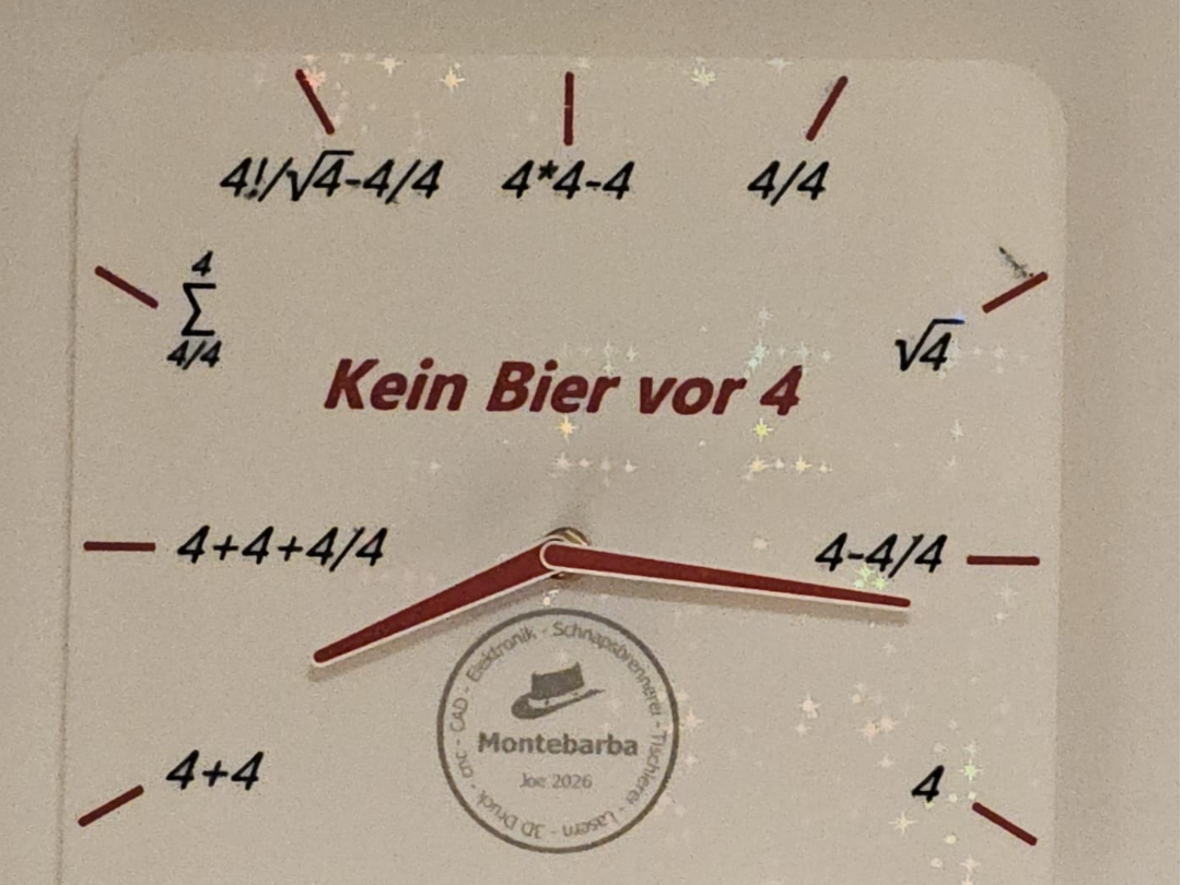 Wanduhr für Bierliebhaber