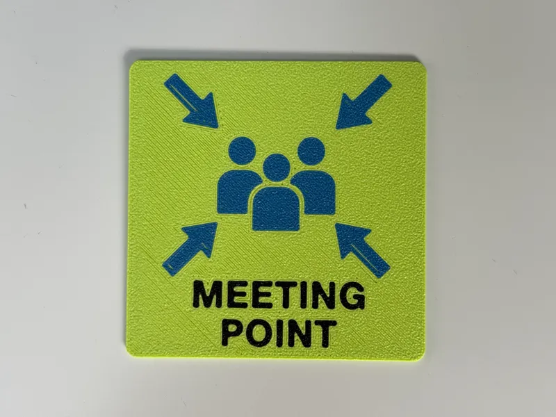 Meeting point sign