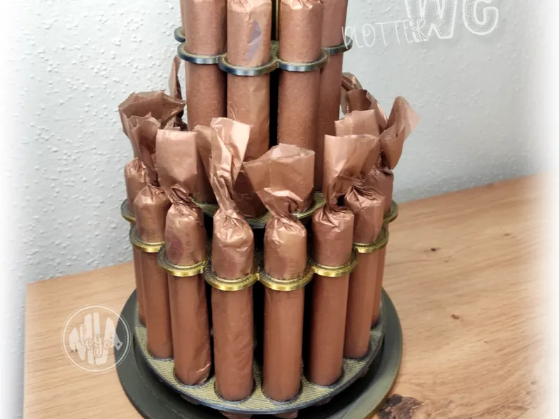 Röllchen-Torte für Schokoröllchen/Reagenzgläser
