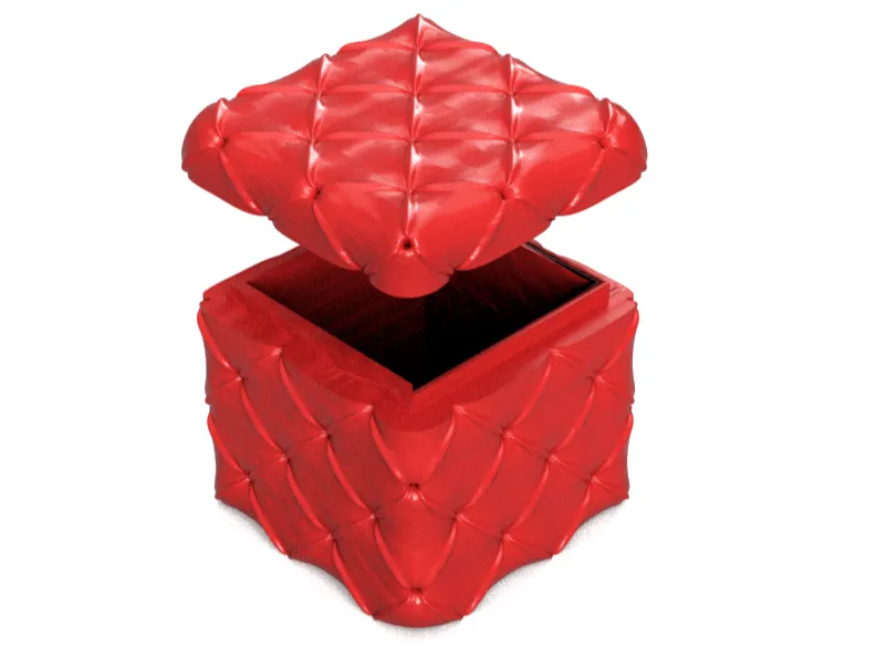 Ottoman with Storage  | Upholstered leather/fabric