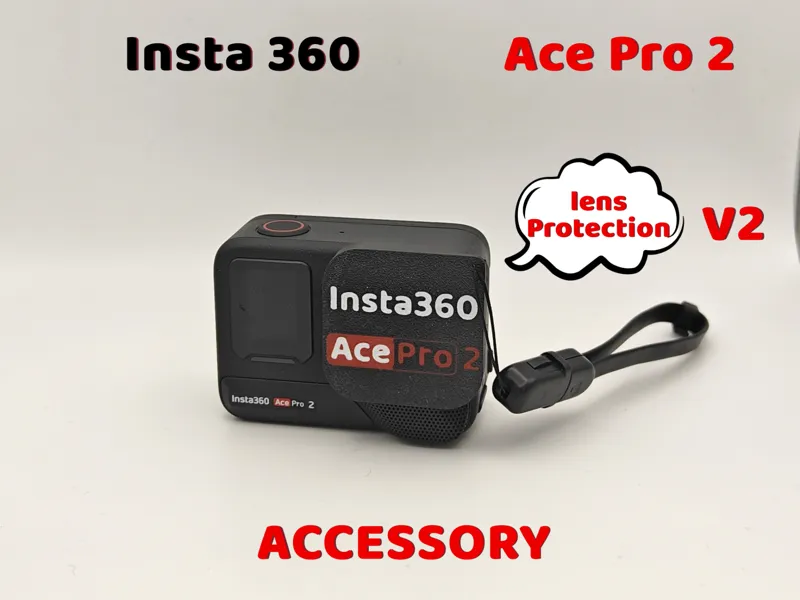 Insta360 Ace Pro 2 lens cover V2 with lanyard hole