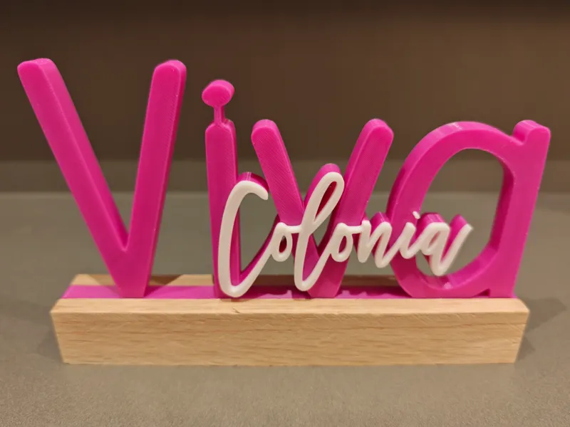 Viva Colonia – närrischer 3D-Schriftzug (ohne AMS)
