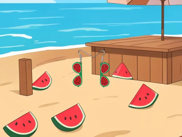Watermelon glasses earrings