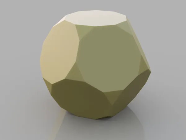 Sphère low poly - dodécaèdre tronqué