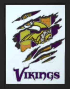 Minnesota Vikings Lithophane + Frame