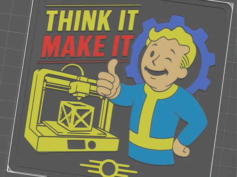 Falloutboy Fan-Art Sign THINK IT – MAKE IT 