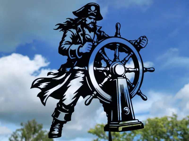 Pirate Captain Wheel Wall Art