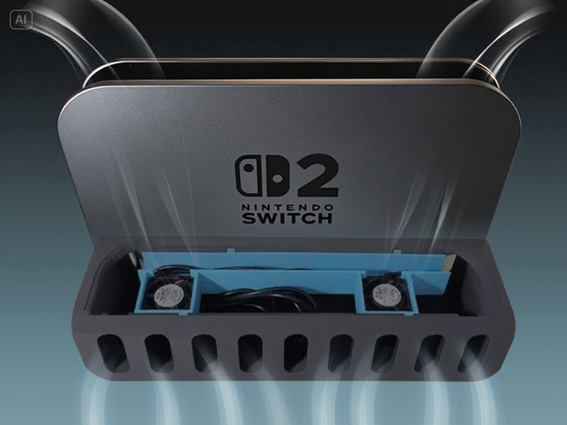 switch2 NS2 散热底座 mini  (风扇主动散热)
