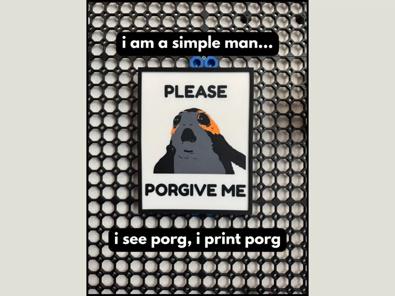 PLEASE PORGIVE ME - Funny Porg-Themed Sign