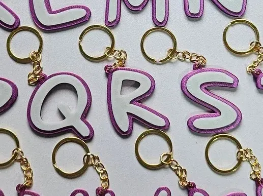 letter R keychain