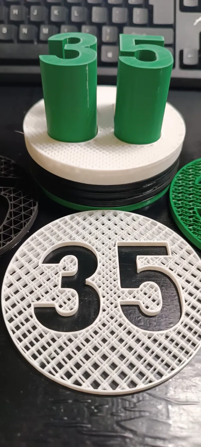 Coasters with custom birthday number anda stand