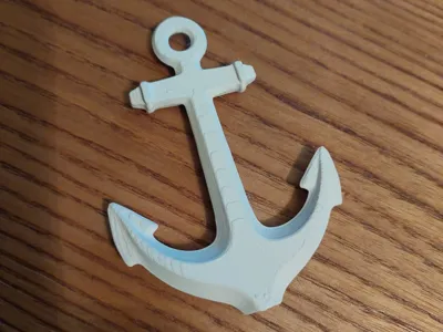 Anchor-shaped keychain
