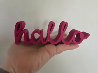 hallo Schriftzug