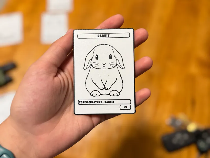 1/1 White Rabbit MTG Token