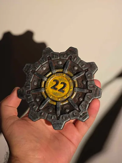 Fallout Vault Door (editable number, thinner) Remixed by Mortis ...