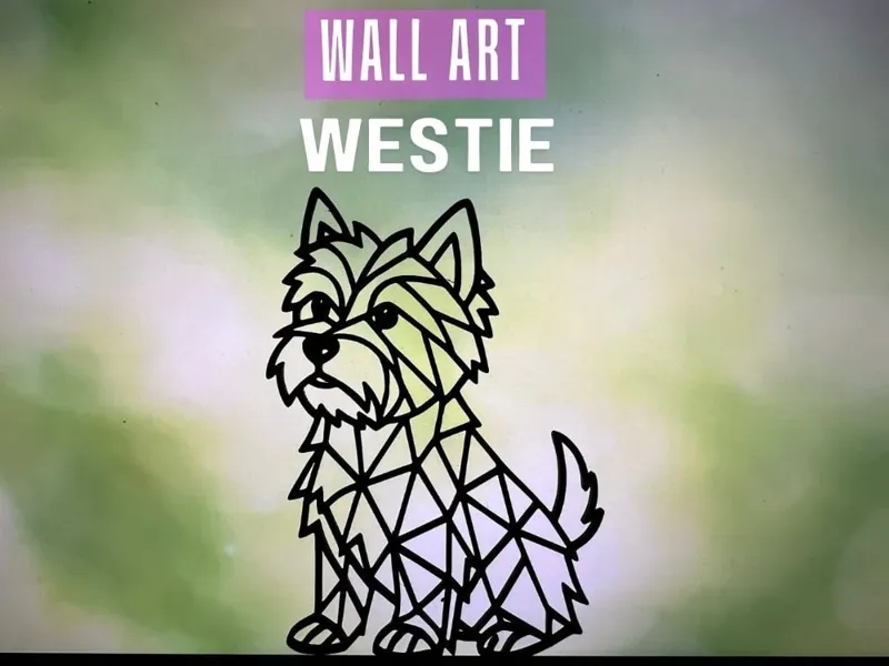 Geometric Westie Wall Art