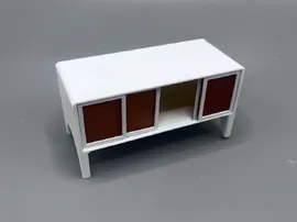 A four door cabinet with sliding doors2