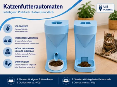 Automatic Dry Food Dispenser 2 Versions