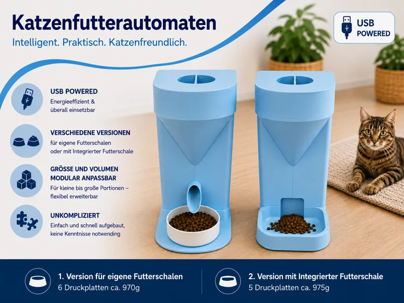 Automatischer Trockenfutterautomat 2 Versionen