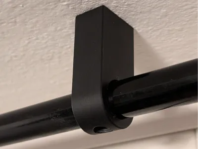 Customizable ceiling curtain rod holder