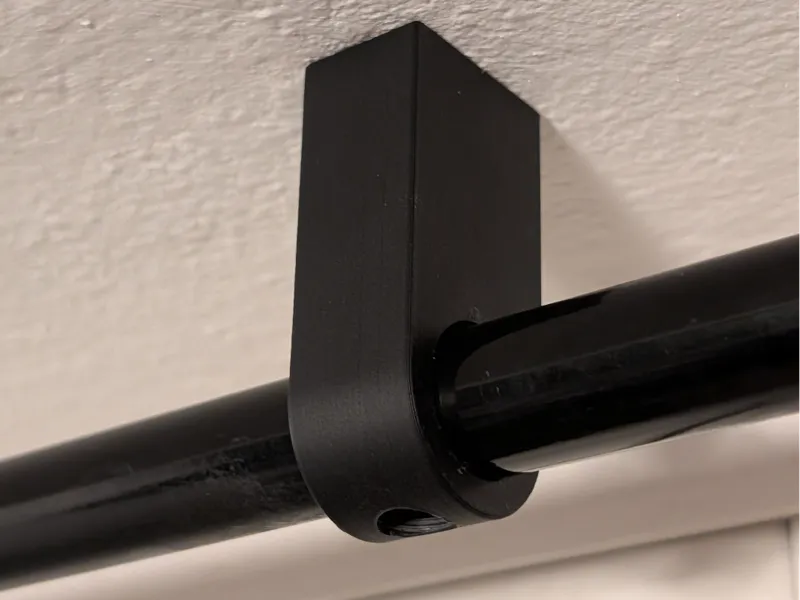 Customizable ceiling curtain rod holder