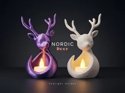 Nordic Deer Tealight Holder